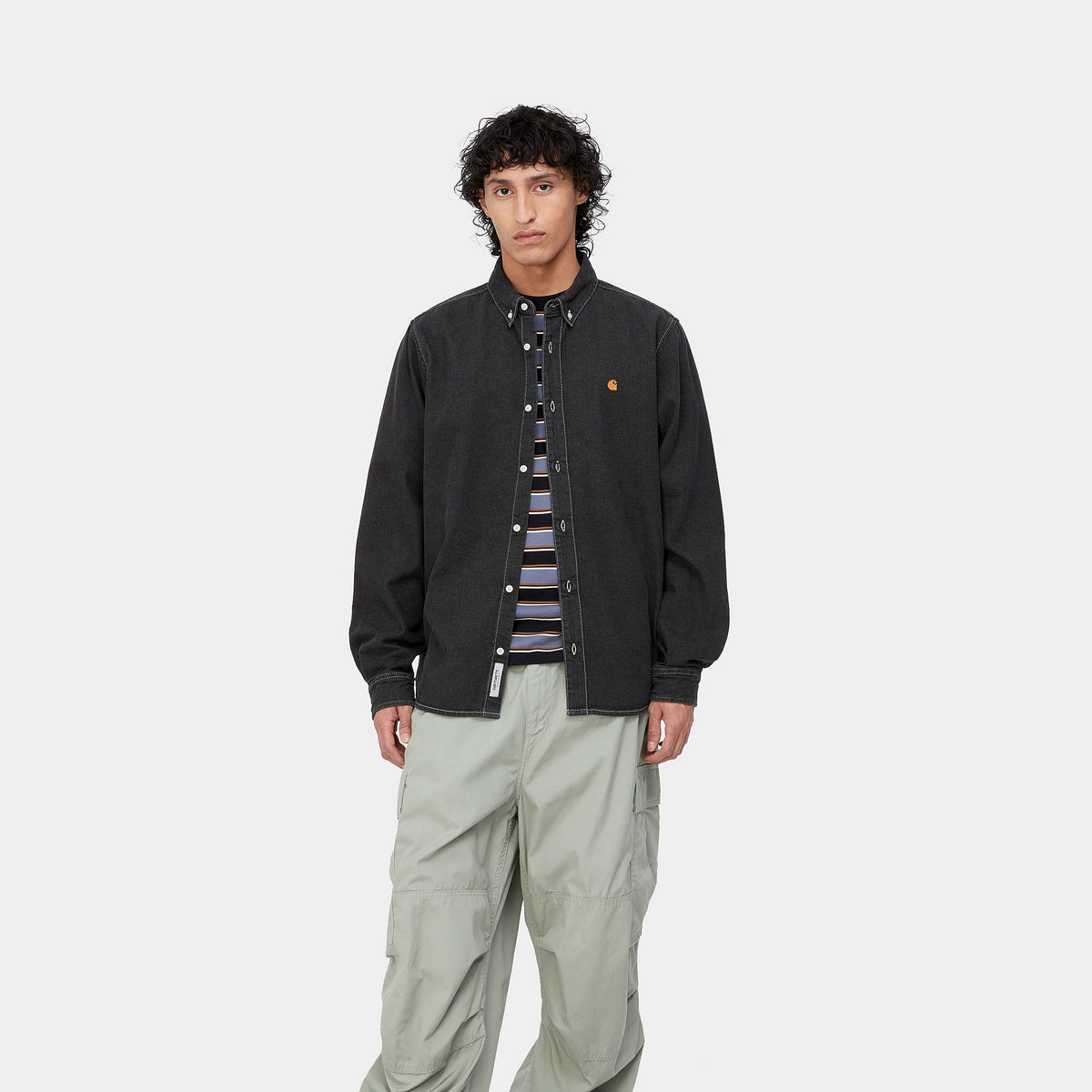 Carhartt WIP - L/S Weldon Shirt (Black Stone Washed) – Hiatus Store