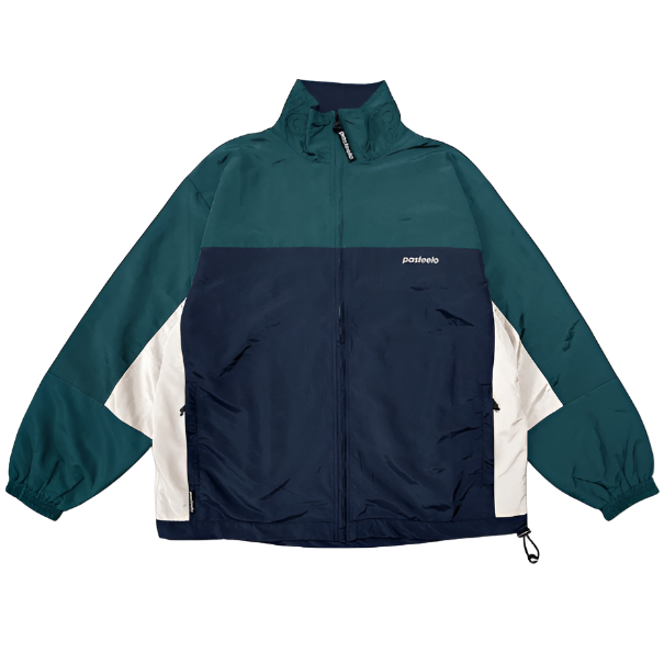 Pasteelo - Sports Windbreaker (Dark Teal/Navy/White)