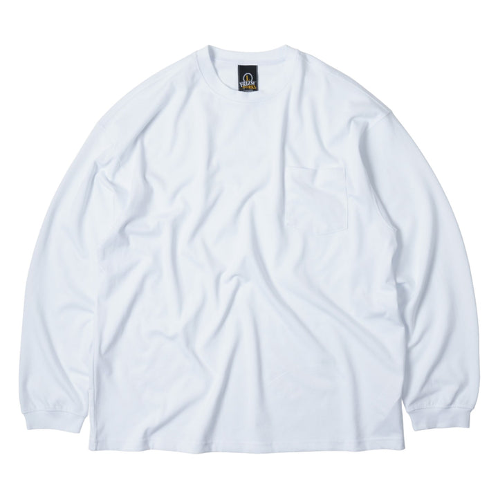 FrizmWORKS - Oversized Long Sleeve Pocket Tee (White)